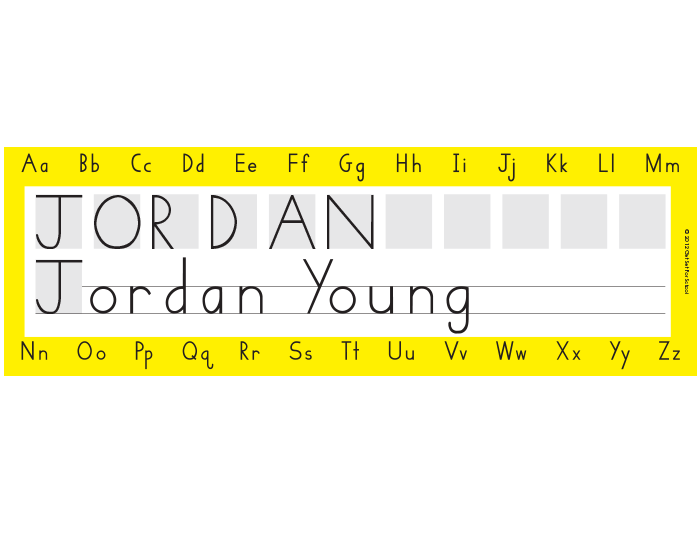 Wall Cards Desk Strips And Name Plates Learning Without