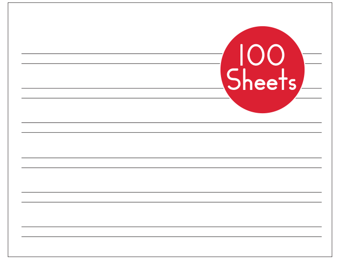 Wide Notebook Paper (100 sheets) Learning Without Tears
